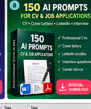 150 AI Prompts for CV & Job Applications